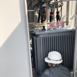 キュービクルのトランス入れ替え作業